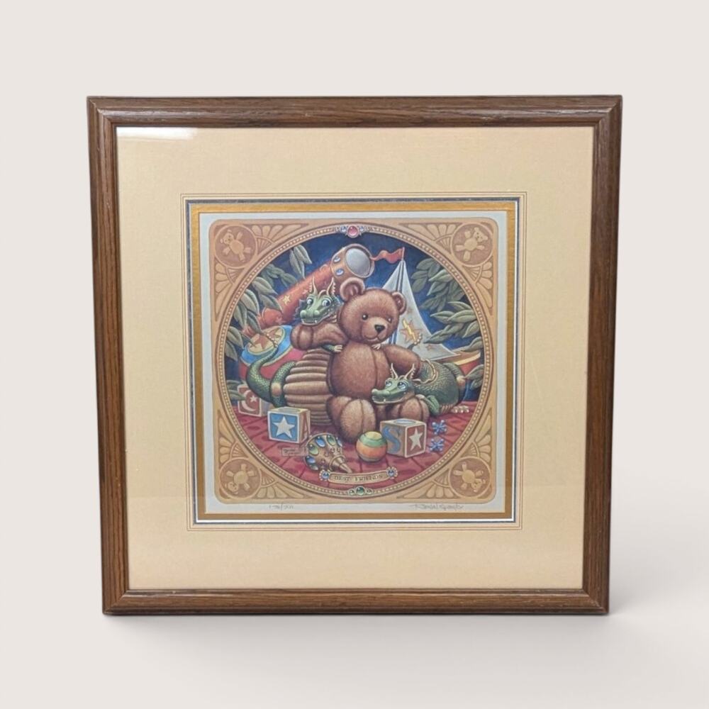 1990 Randal Spangler Best Friends Draglings Art Signed Numbered Framed Print